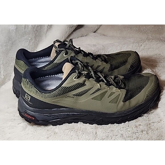SALOMON Shoes Mens  11  Outline Goretex OrthoLite Burnt Olive 409968 Hiking Walk main image 9